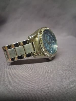 Fossil Watch Blue Dial Tone Nice! - Thumbnail 5