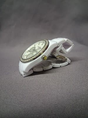 Fossil White With Crystals Link Watch ES-1967 Womens - Thumbnail 4