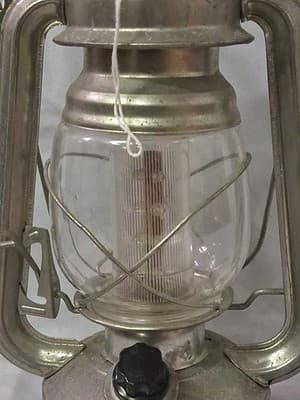 OLDE BROOKLYN Tin Lantern Battery Powered 10" Silver - Thumbnail 3