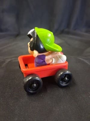 Vintage 1994 Bobby's World McDonald's Happy Meal Toy Bobby riding Red Wagon - Thumbnail 3