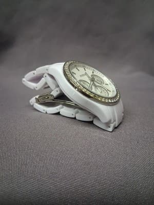 Fossil White With Crystals Link Watch ES-1967 Womens - Thumbnail 3