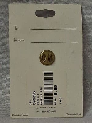 Travel Angel Lapel Pin Travel Angel Made of Gold Toned Metal - Thumbnail 3