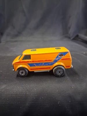 1979 Lesney Matchbox Super Fast #68 Chevy Van Orange England - Thumbnail 3