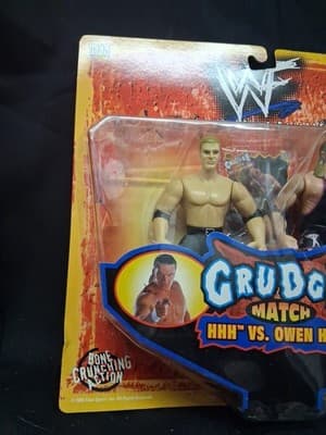 WWF Grudge Match HHH VS. OWEN HART Action Figures Jakks Pacific Wrestling NIB - Thumbnail 2