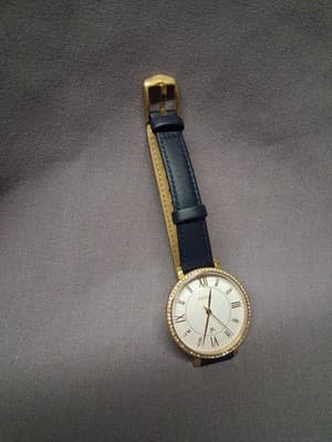 Fossil Womens Watch Quartz 36mm Case Blue Leather Band - Thumbnail 5