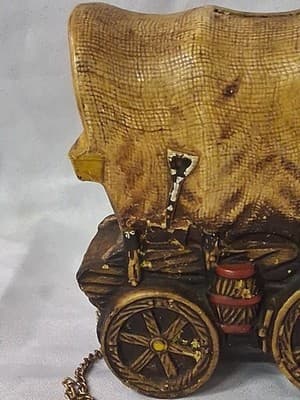 The Great Wild West Stagecoach Hand Painted Ceramic Coin Bank 5" See Photos - Thumbnail 3