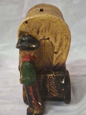 The Great Wild West Stagecoach Hand Painted Ceramic Coin Bank 5" See Photos - Thumbnail 9