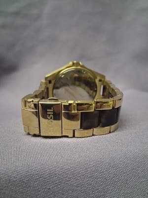 Fossil Riley Watch Unisex Day Date 24H Two Tone Band 38mm Case ES3343 Quartz - Thumbnail 5