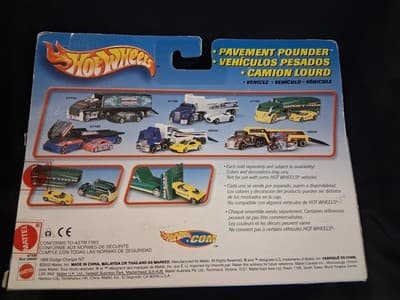 2000 Hotwheels Pavement Pounder HW Survelliance Semi Truck & Exclusive Car - Thumbnail 5
