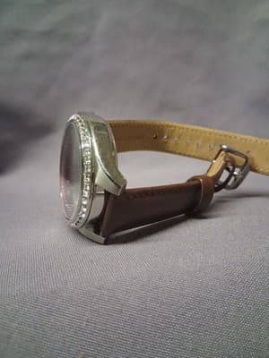 Fossil Womens Watch -BQ1093 40mm Silver Tone Case W/Crystal Accent Bezel - Thumbnail 5