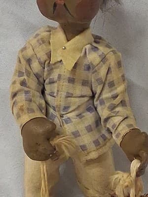 Vintage Mexican Gaucho Yardman Handmade Doll - Thumbnail 3