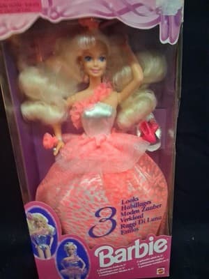 1994 3 Looks Barbie Vintage In Box - Thumbnail 2