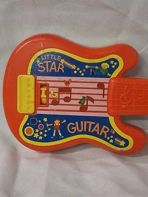 Vintage TOMY Little Star Guitar Toy Musical Kids Plastic 80s Singapore - Thumbnail 2