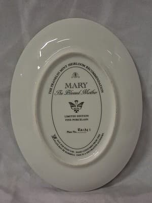 Franklin Mint Heirloom Mary The Blessed Mother 24 Carrot Gold Plate RA1361 - Thumbnail 2