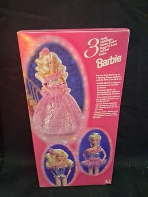 1994 3 Looks Barbie Vintage In Box - Thumbnail 3