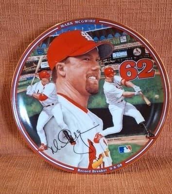 St. Louis Cardinals Mark McGwire #62 Record Breaker 9-8-98" Plate