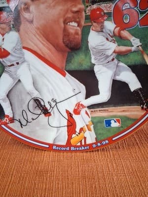 St. Louis Cardinals Mark McGwire #62 Record Breaker 9-8-98" Plate - Thumbnail 5