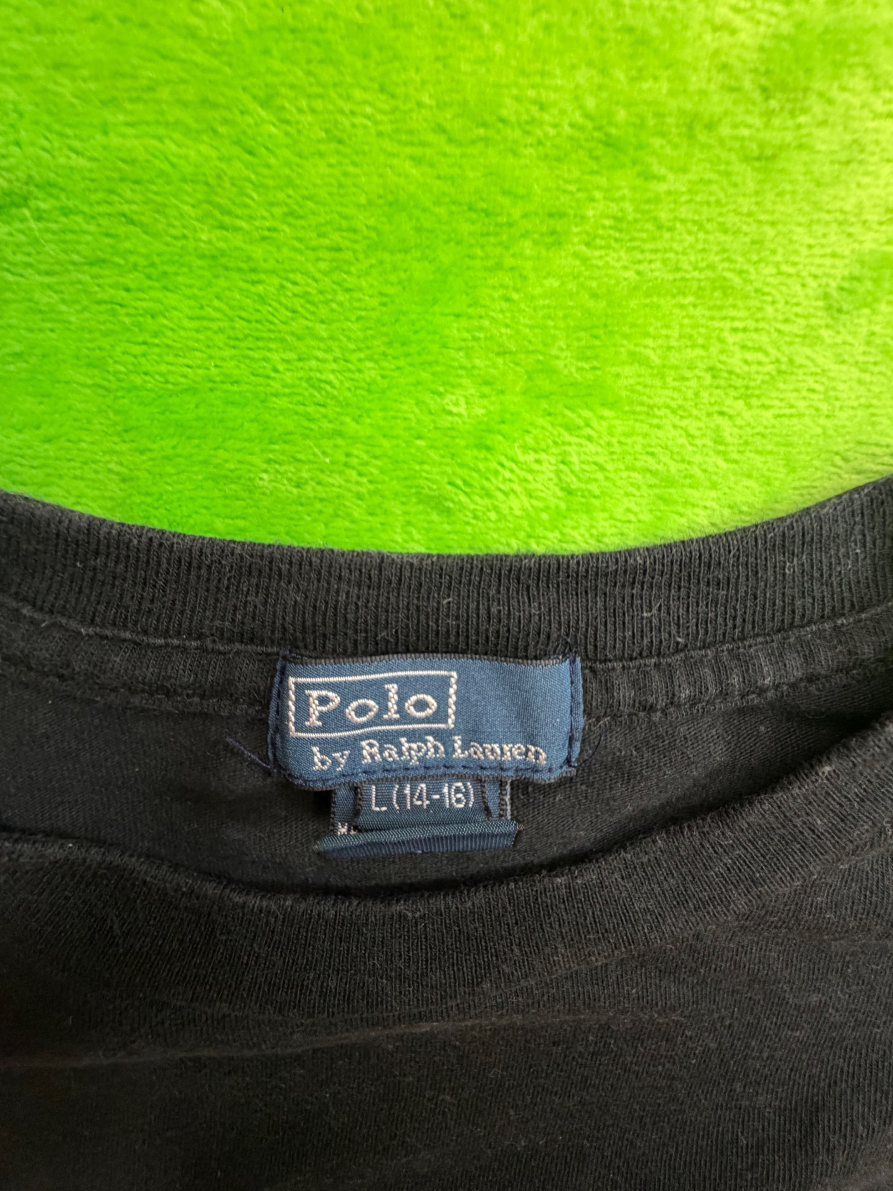 Polo Ralph Lauren Boys Crewneck T-Shirt Sz L 14-16 Black Red Pony - Thumbnail 4