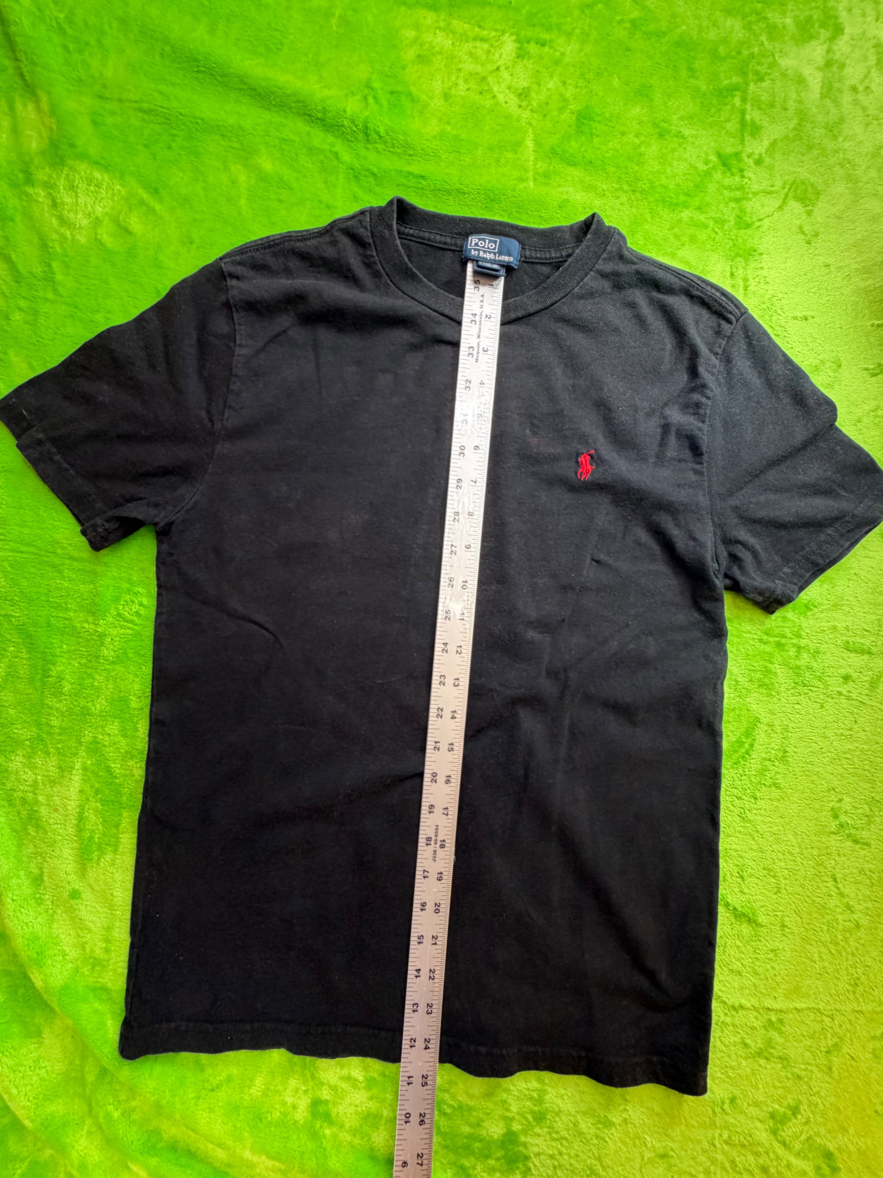 Polo Ralph Lauren Boys Crewneck T-Shirt Sz L 14-16 Black Red Pony - Thumbnail 5