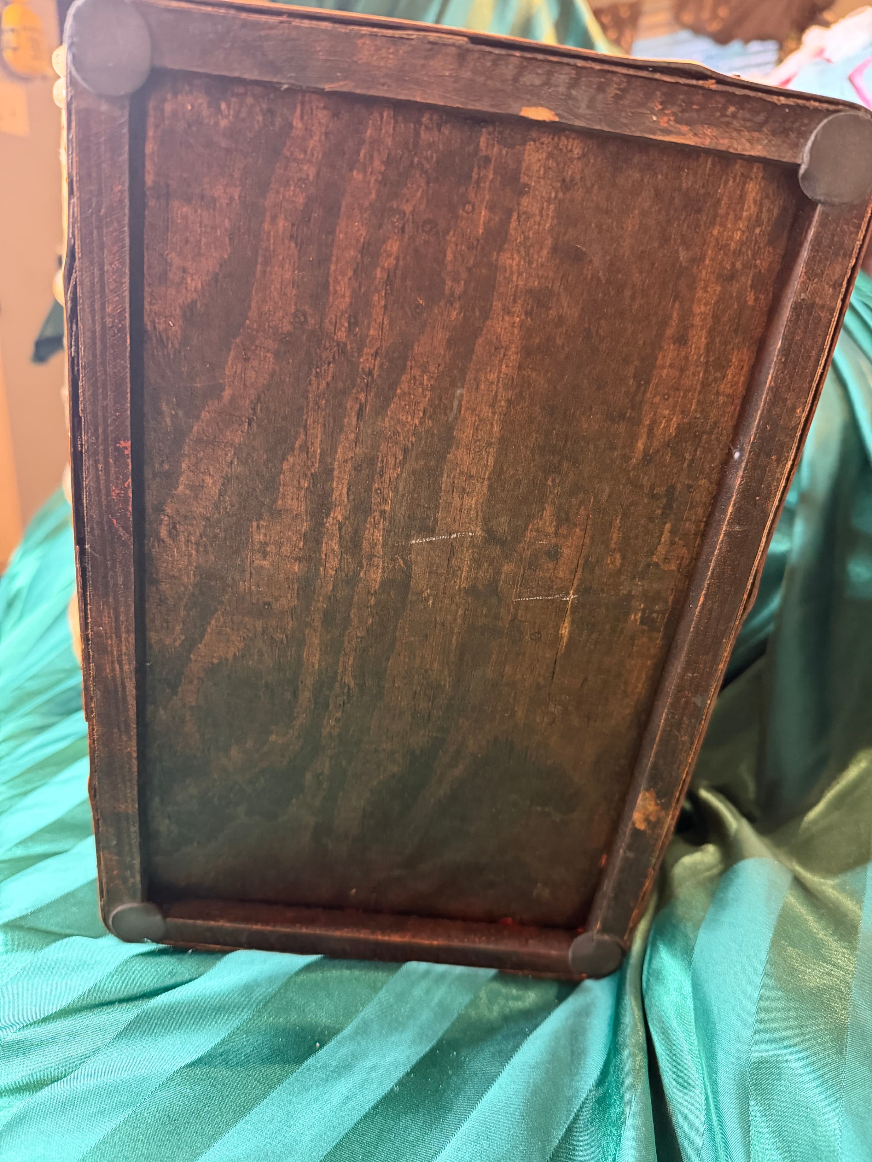 Vintage Wooden Wicker Treasure Chest with Brass Accents – Film Prophouse Find - Thumbnail 3
