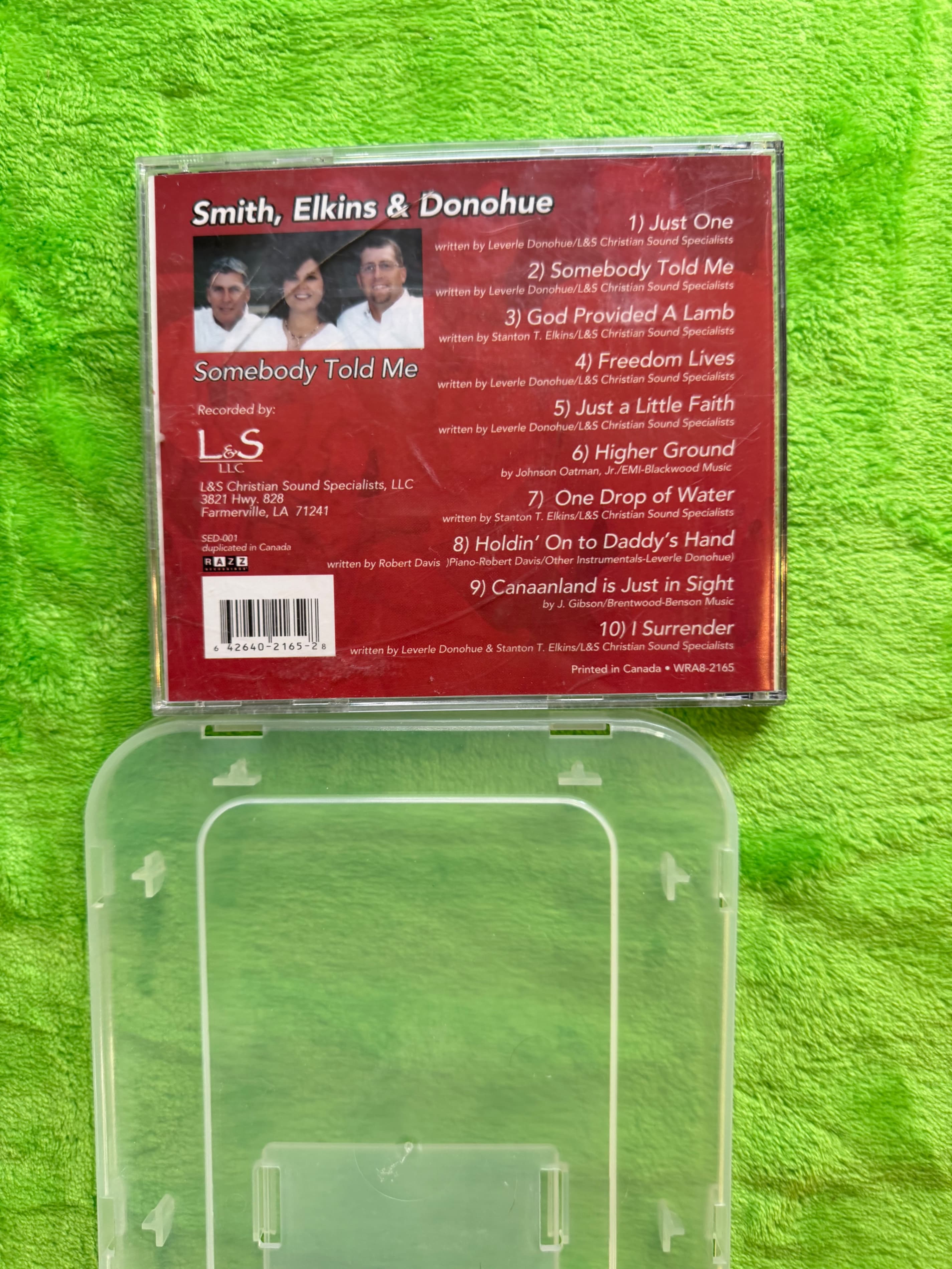 Smith Elkins & Donohue Somebody Told Me CD Southern Gospel SED-001 - Thumbnail 2