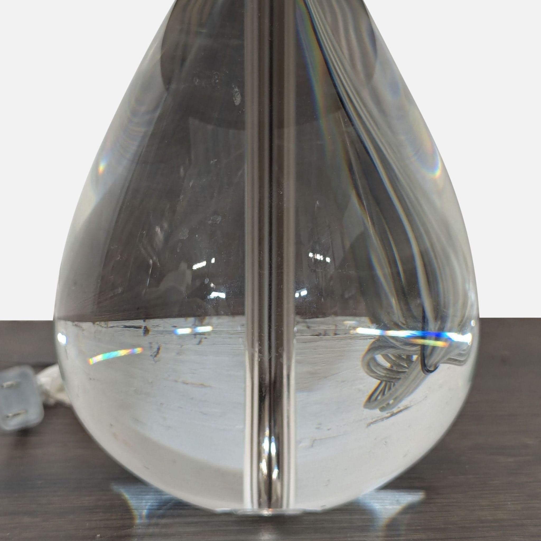 Jonathan Adler Claridge Lead Crystal Table Lamp with Black Shade - Thumbnail 6