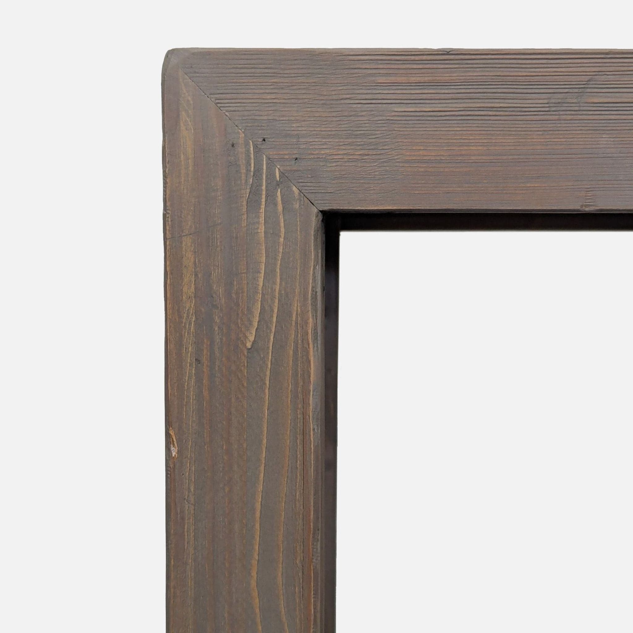 Rustic Wood End Table with Herringbone Top and Shelf - Thumbnail 7