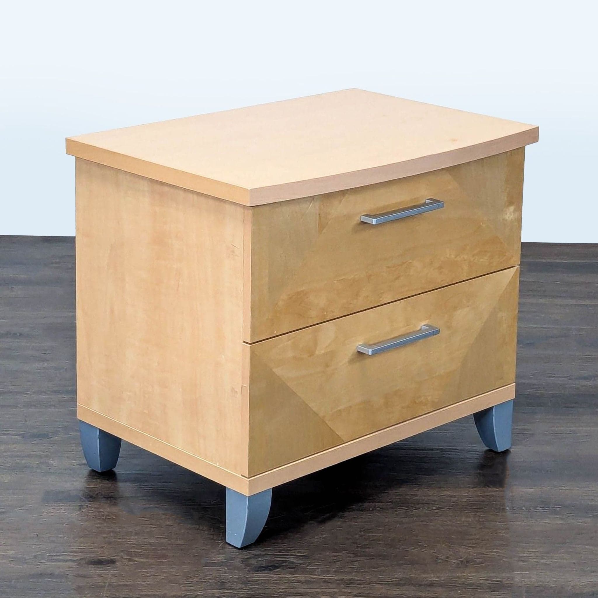 Alf Italia Two Tone Two Drawer Nightstand - Thumbnail 3