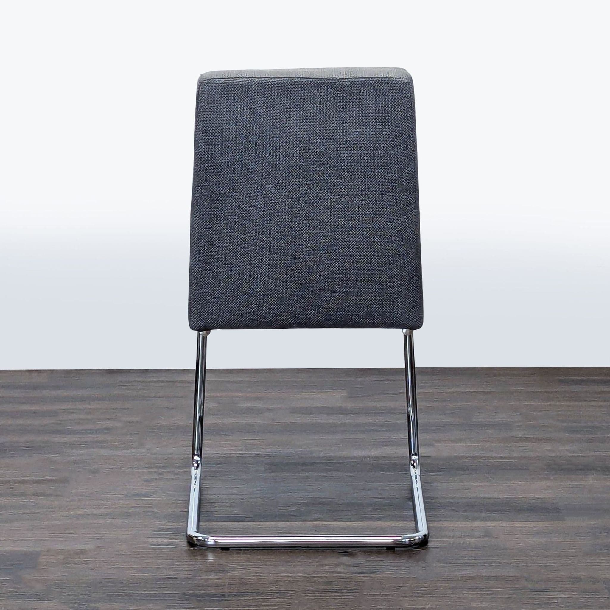 CB2 Button Tufted Dining Chair on a Metal Frame - Thumbnail 4