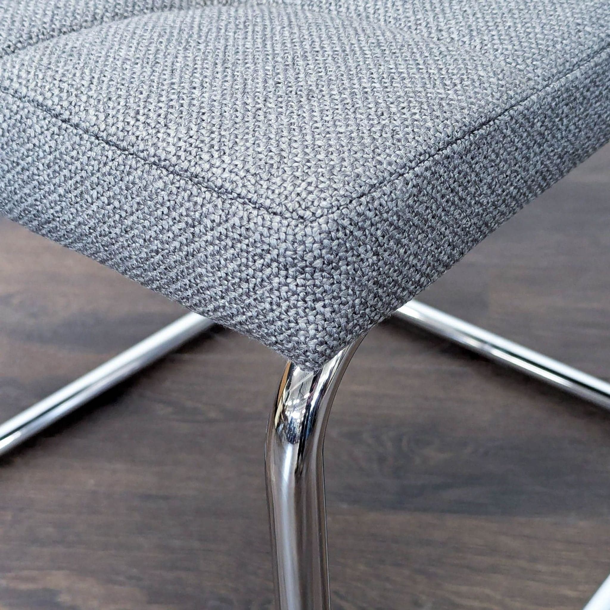 CB2 Button Tufted Dining Chair on a Metal Frame - Thumbnail 6