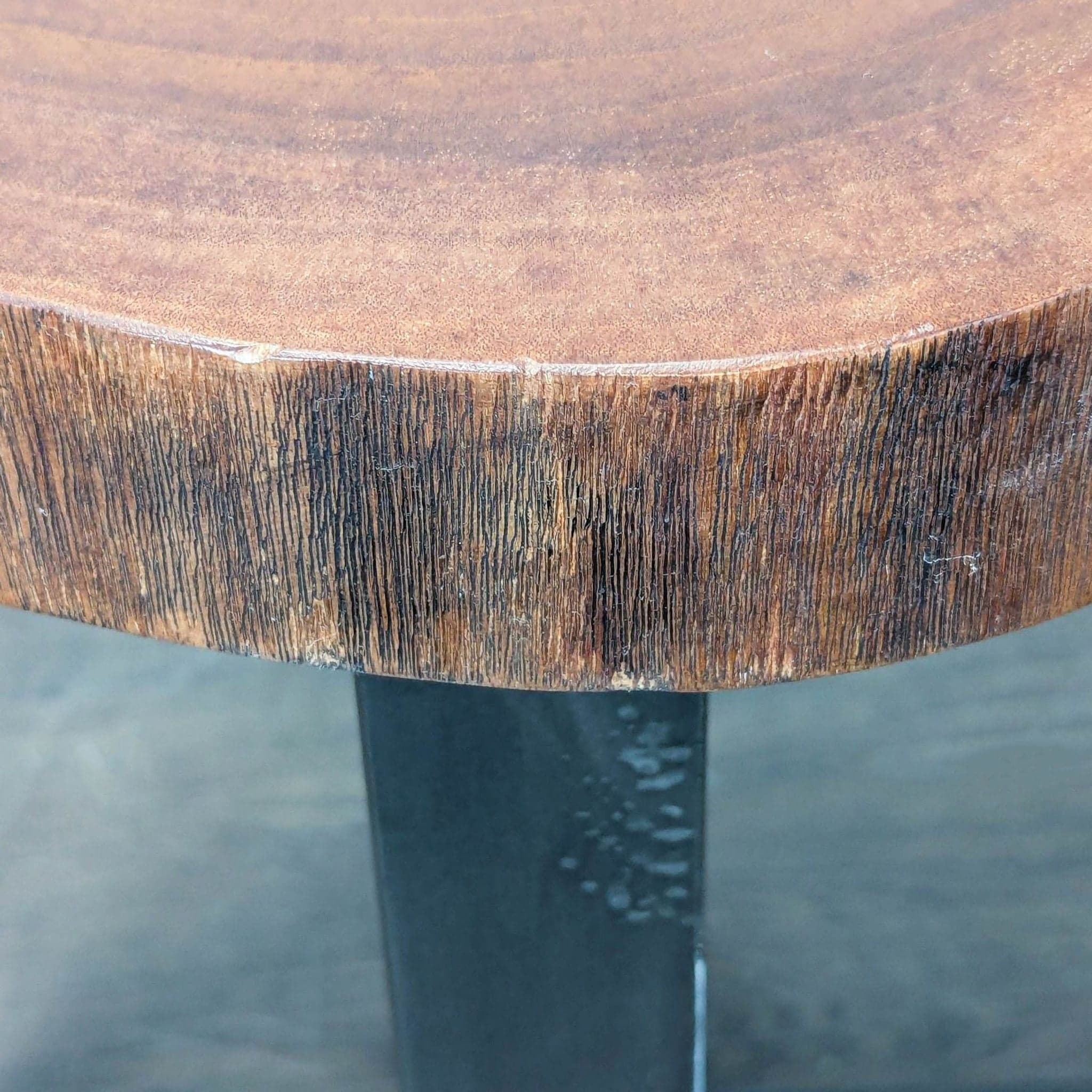Pottery Barn Live Edge Accent Table on Steel Base - Thumbnail 6