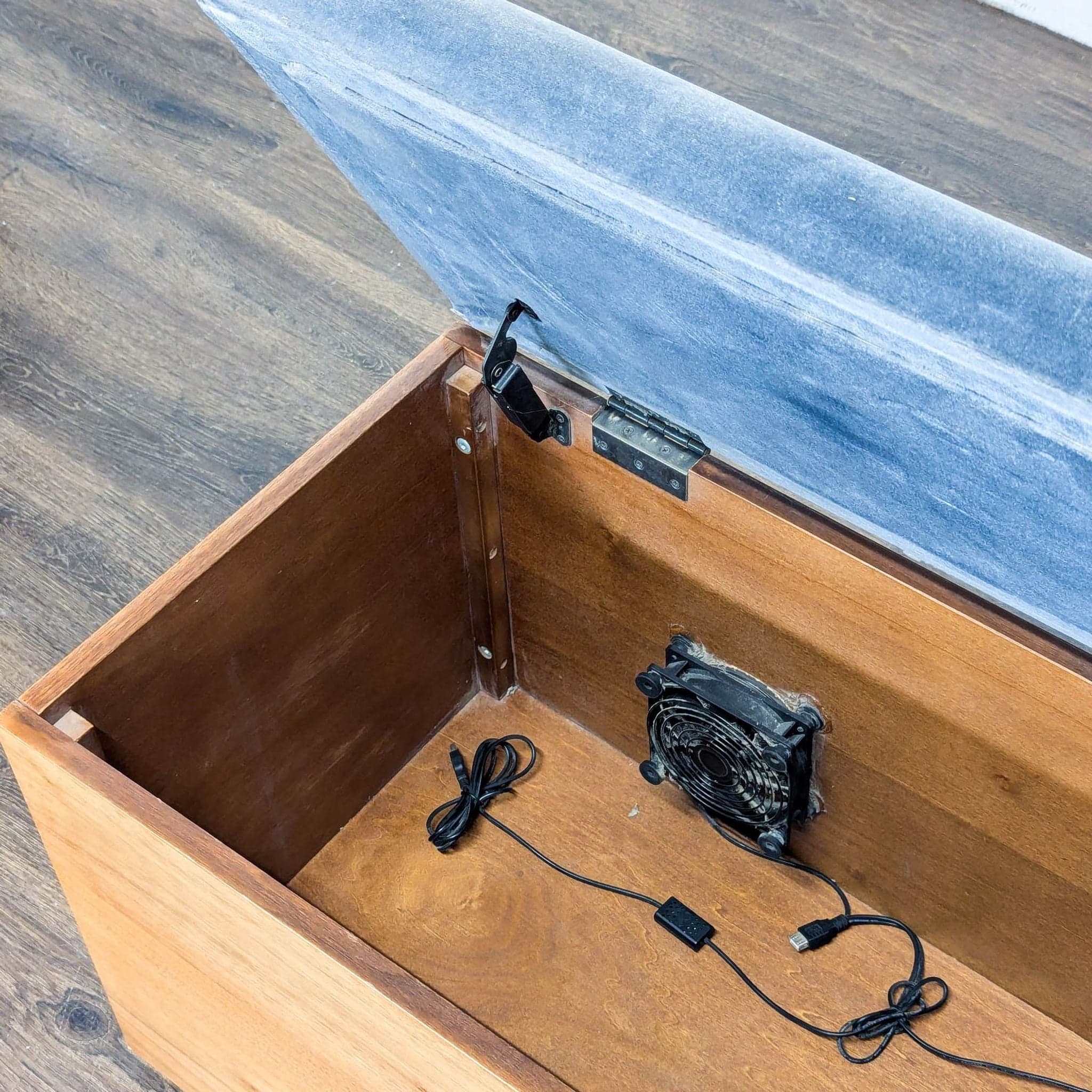 Storage Bench with Upholstered Top - Thumbnail 9