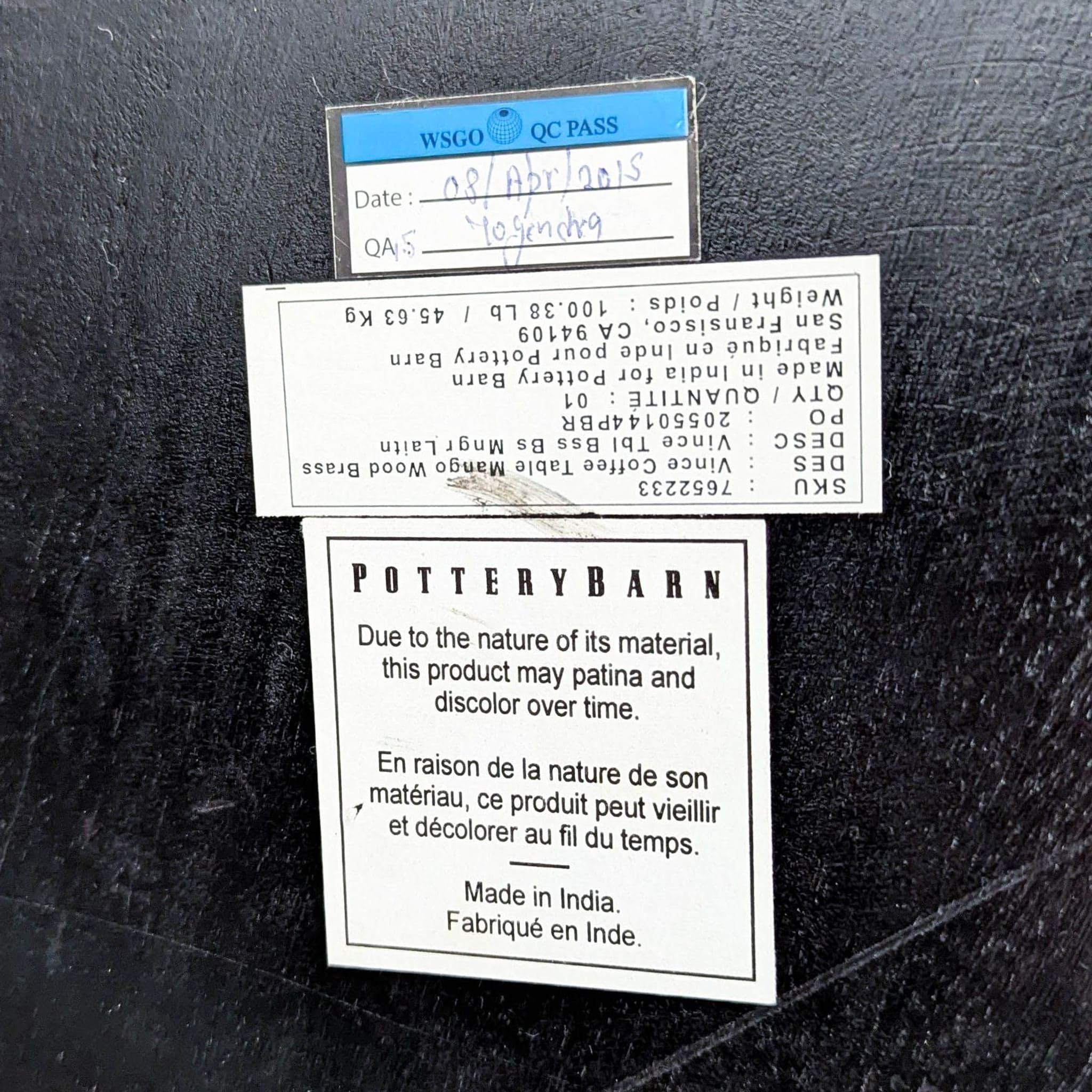 Pottery Barn Vince Coffee Table - Thumbnail 8