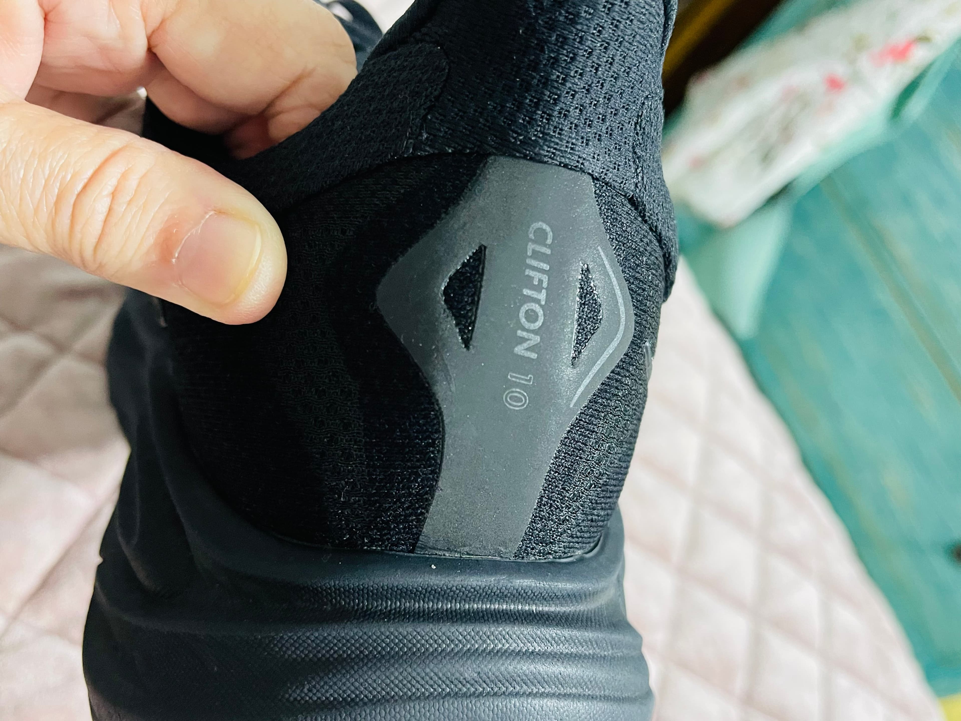 Hoka Men’s Clifton 10 Black ON Black Athletic Shoe/Sneaker - Thumbnail 14