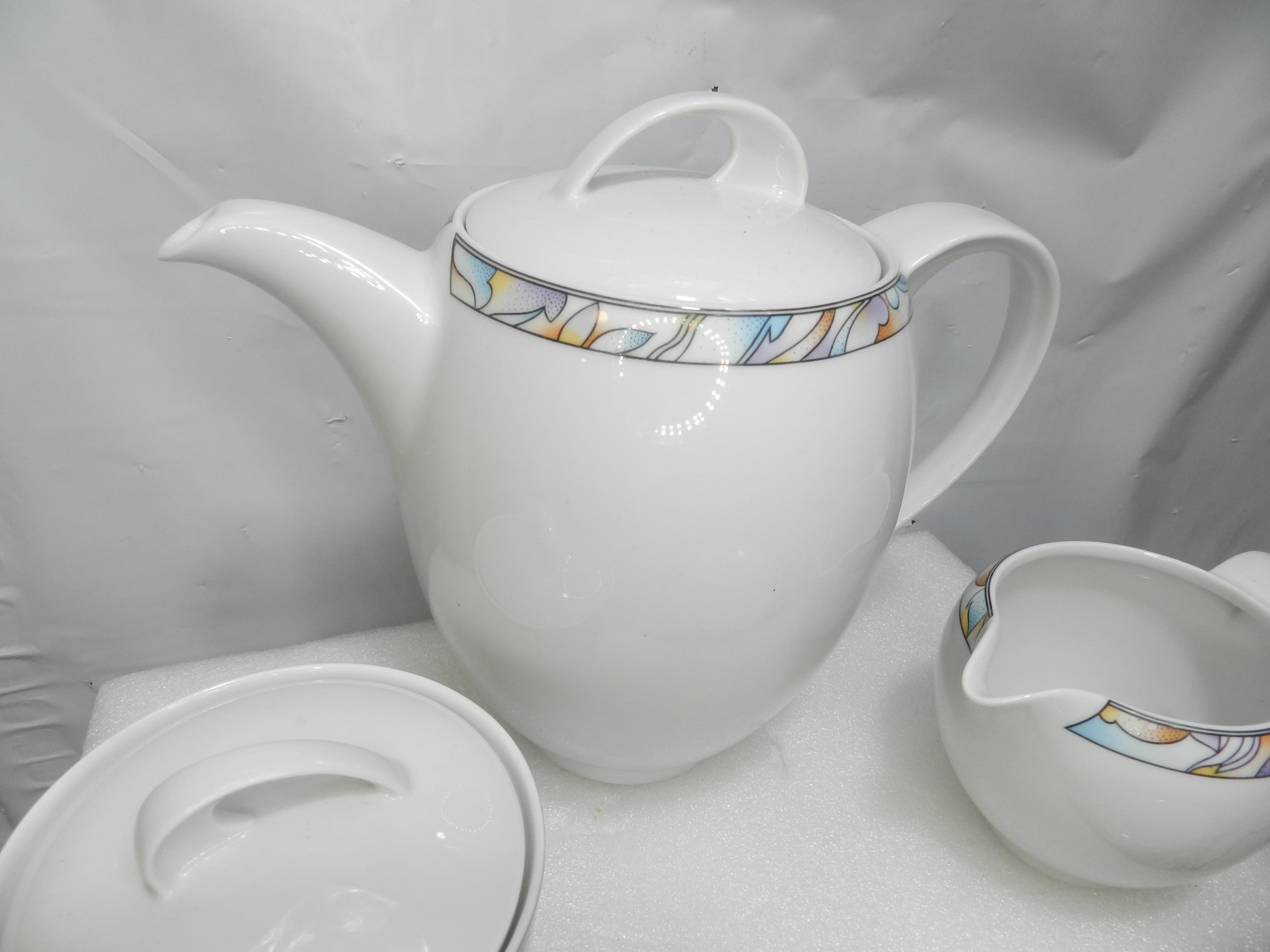 23PC Vintage Triptis Porzellan Teapot Sugar/Creamer Tea Cups Saucers Plates N32J - Thumbnail 4