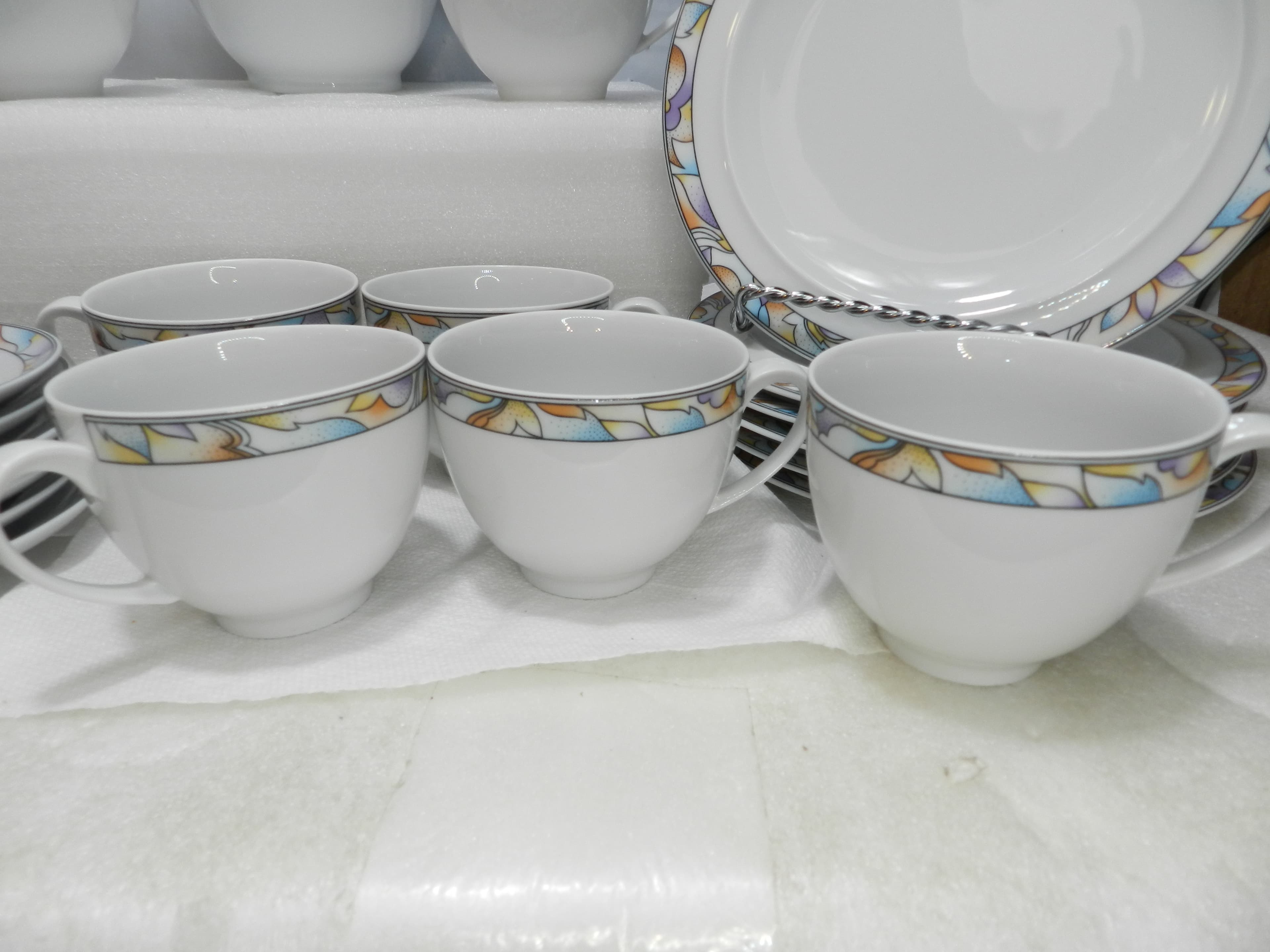 23PC Vintage Triptis Porzellan Teapot Sugar/Creamer Tea Cups Saucers Plates N32J - Thumbnail 7
