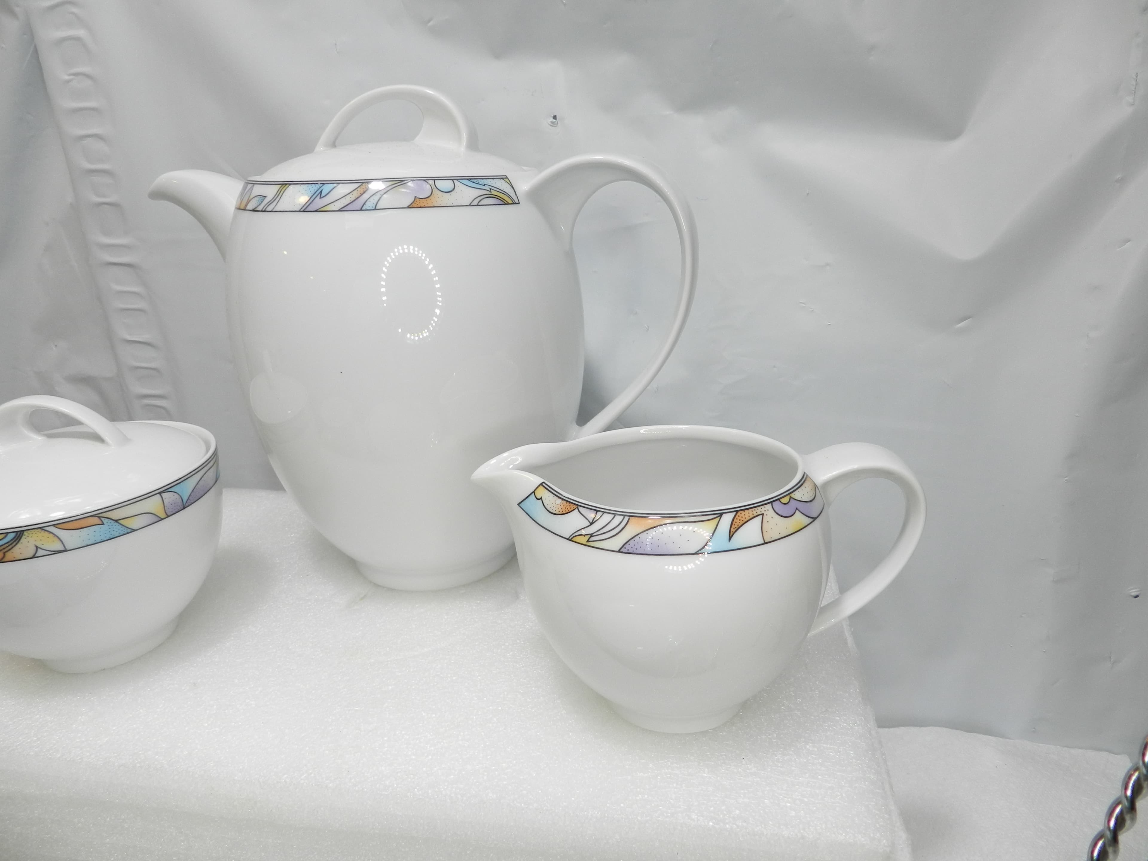 23PC Vintage Triptis Porzellan Teapot Sugar/Creamer Tea Cups Saucers Plates N32J - Thumbnail 6