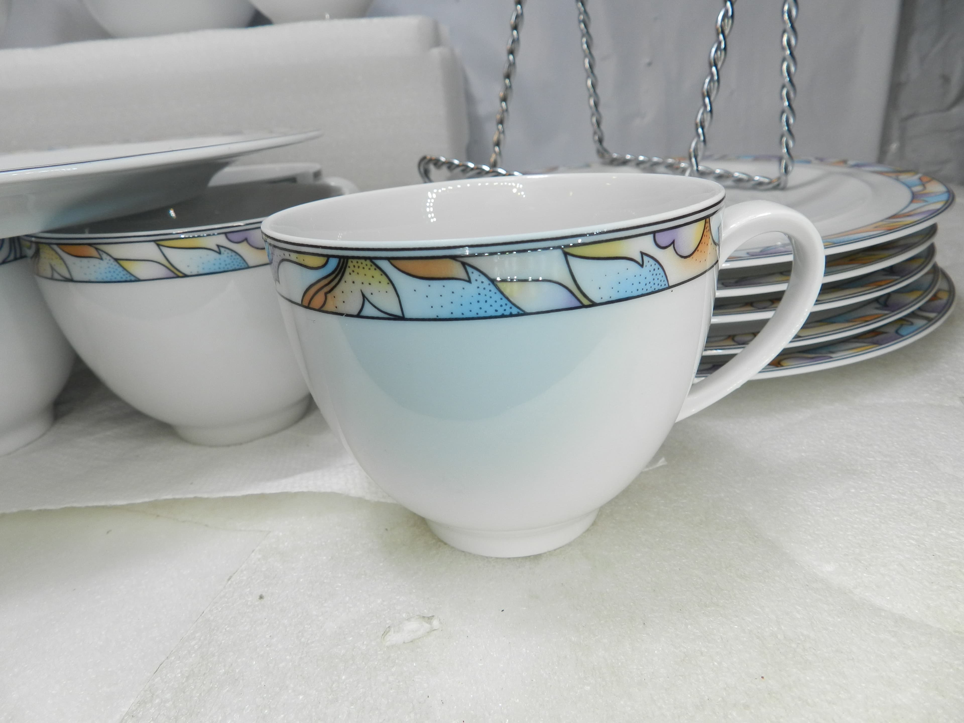 23PC Vintage Triptis Porzellan Teapot Sugar/Creamer Tea Cups Saucers Plates N32J - Thumbnail 10