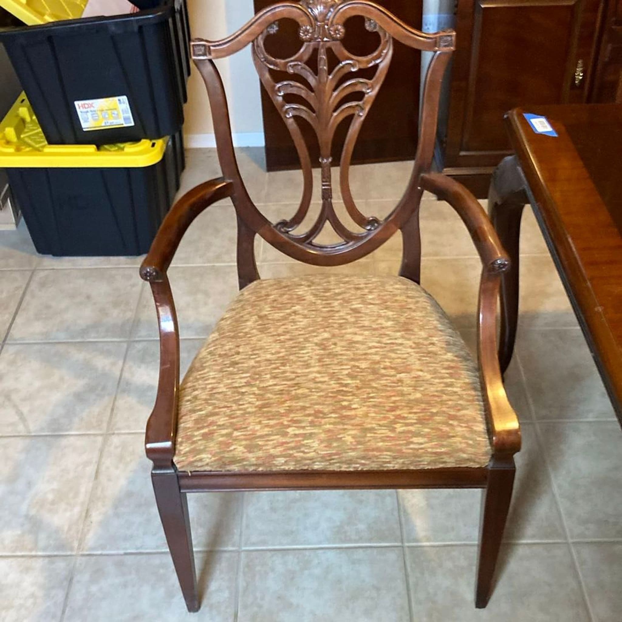 Henredon Solid Wood Dining Set with 6 Chairs - Thumbnail 5