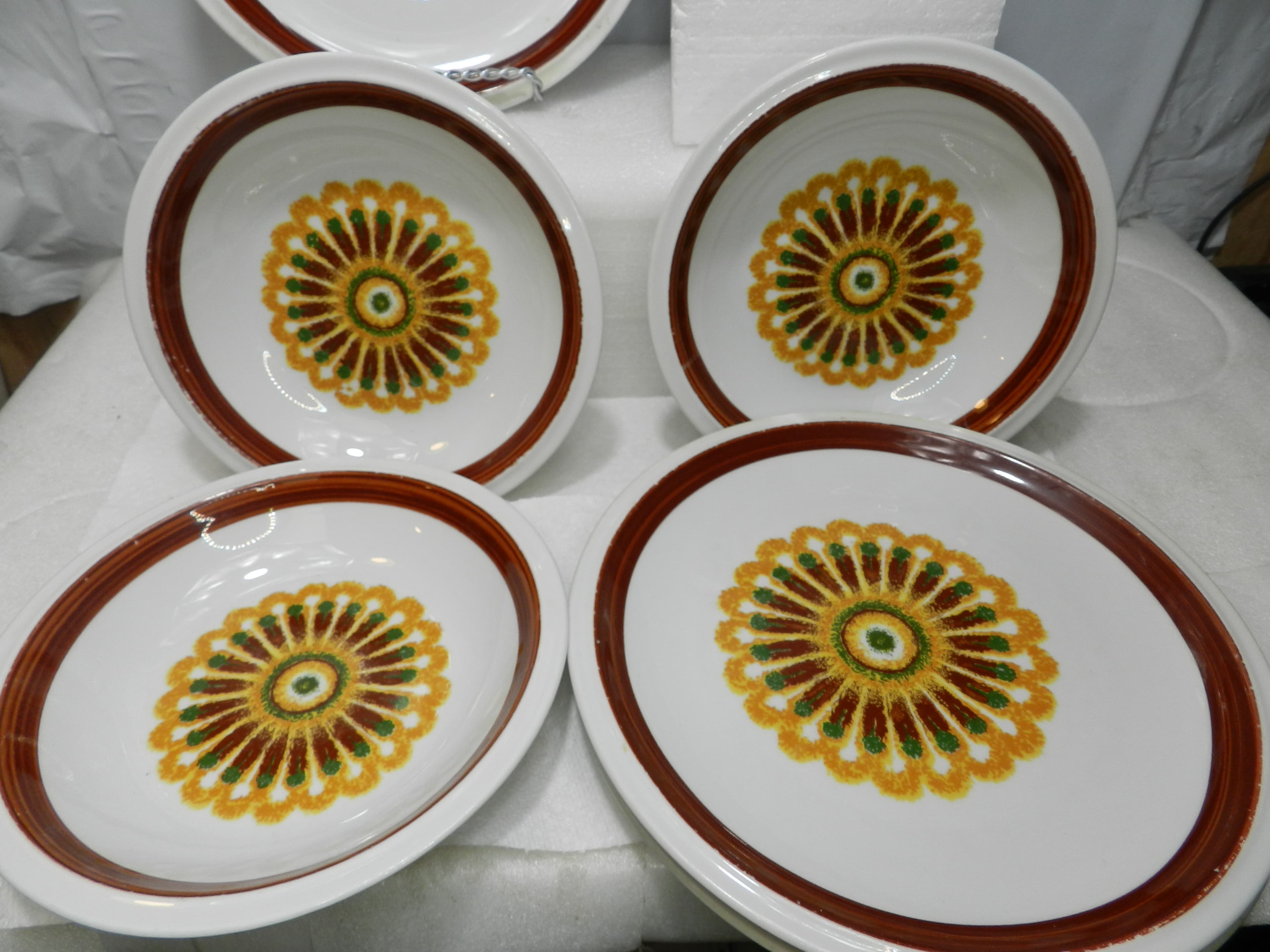 7 PC Vintage Retro Winterling Bavaria Sunflower Ceramic Dinnerware Germany N33J - Thumbnail 4