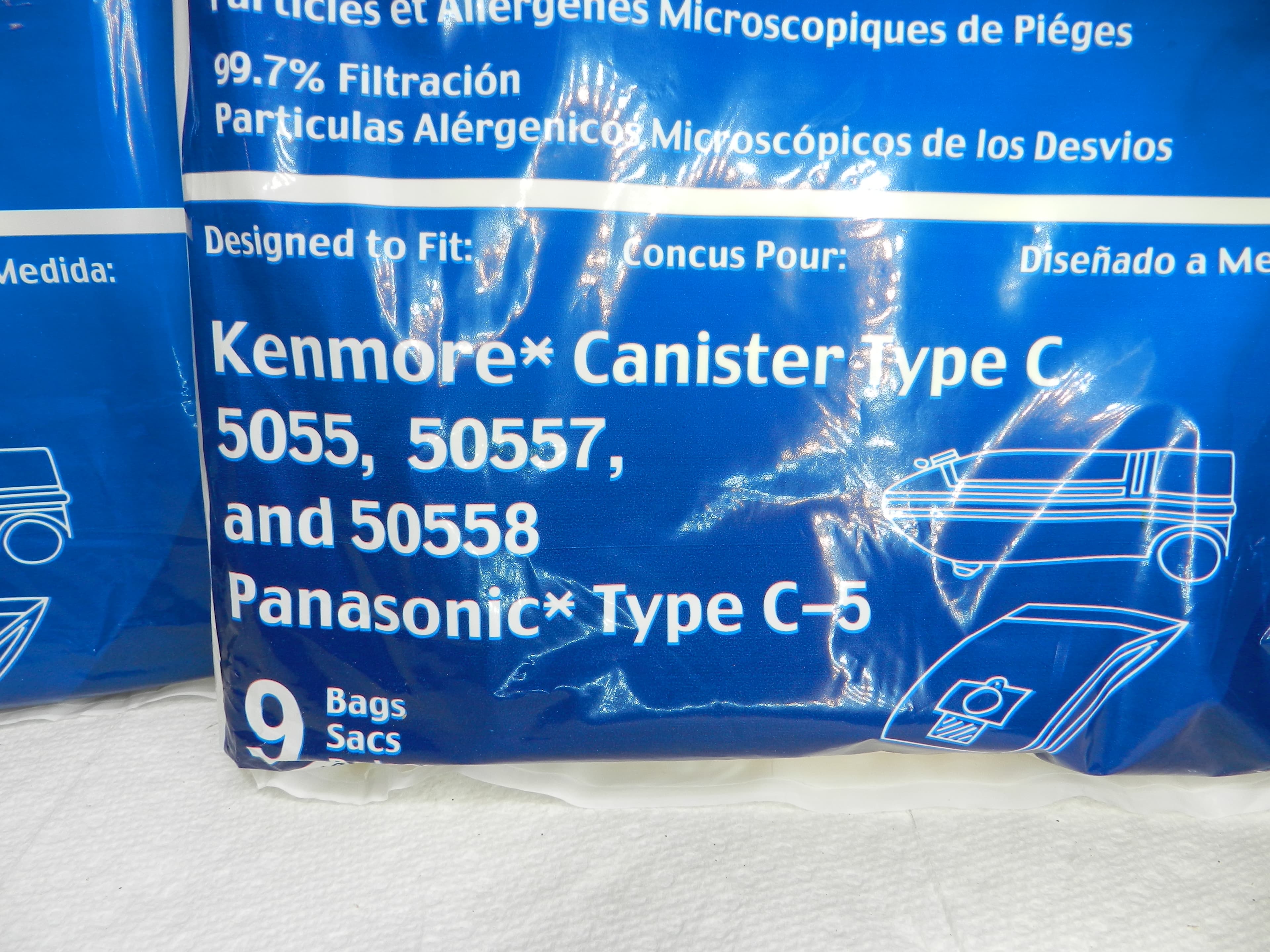 18 Bags EnviroCare Kenmore Micro Filtration Canister C Vacuum Bags 137-9  (N34K) - Thumbnail 2