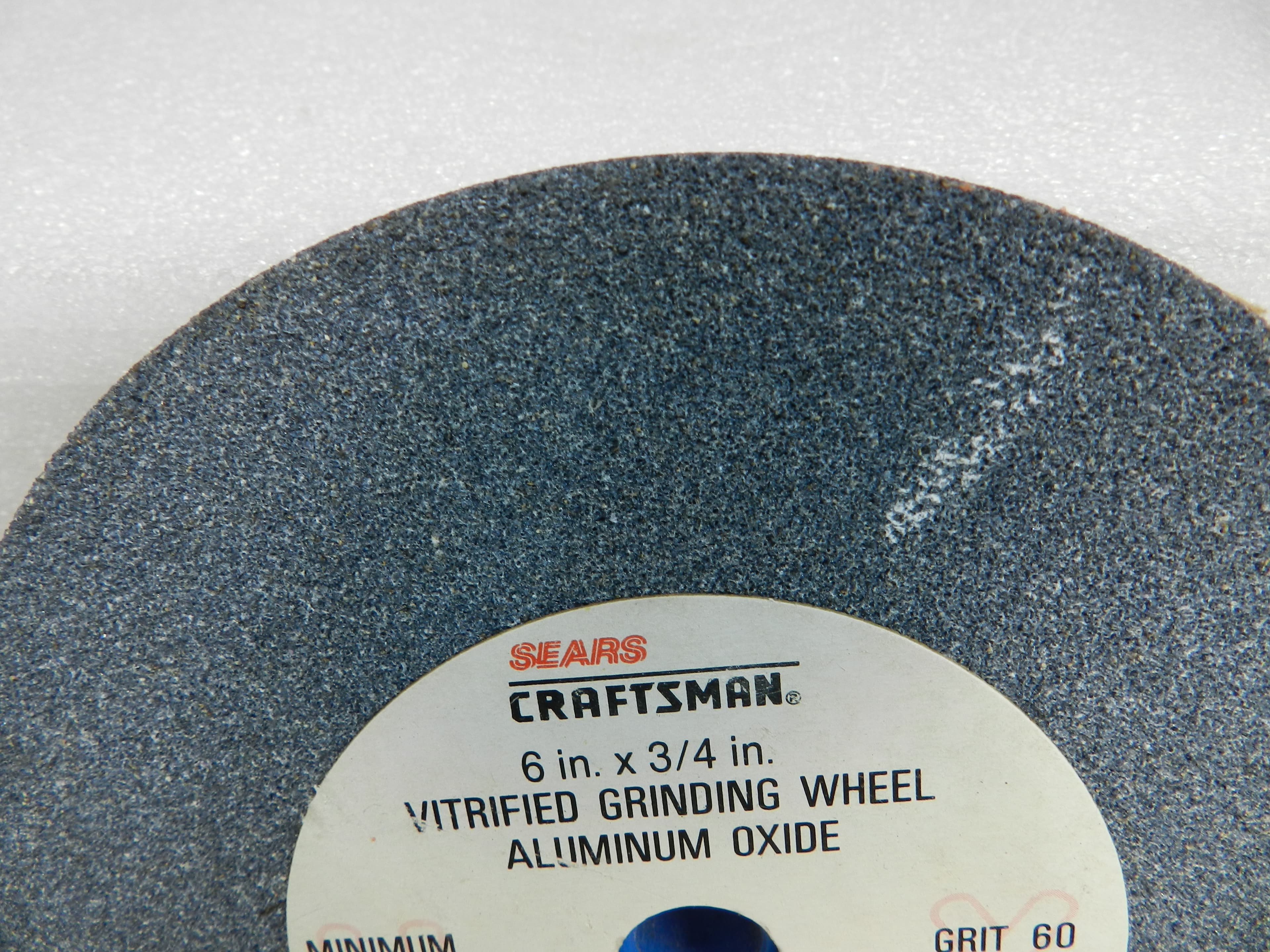 VTG SEARS Craftsman 6”x3/4" Vitrified Grinding Wheel Aluminum Oxide Grit 60 N36J - Thumbnail 3