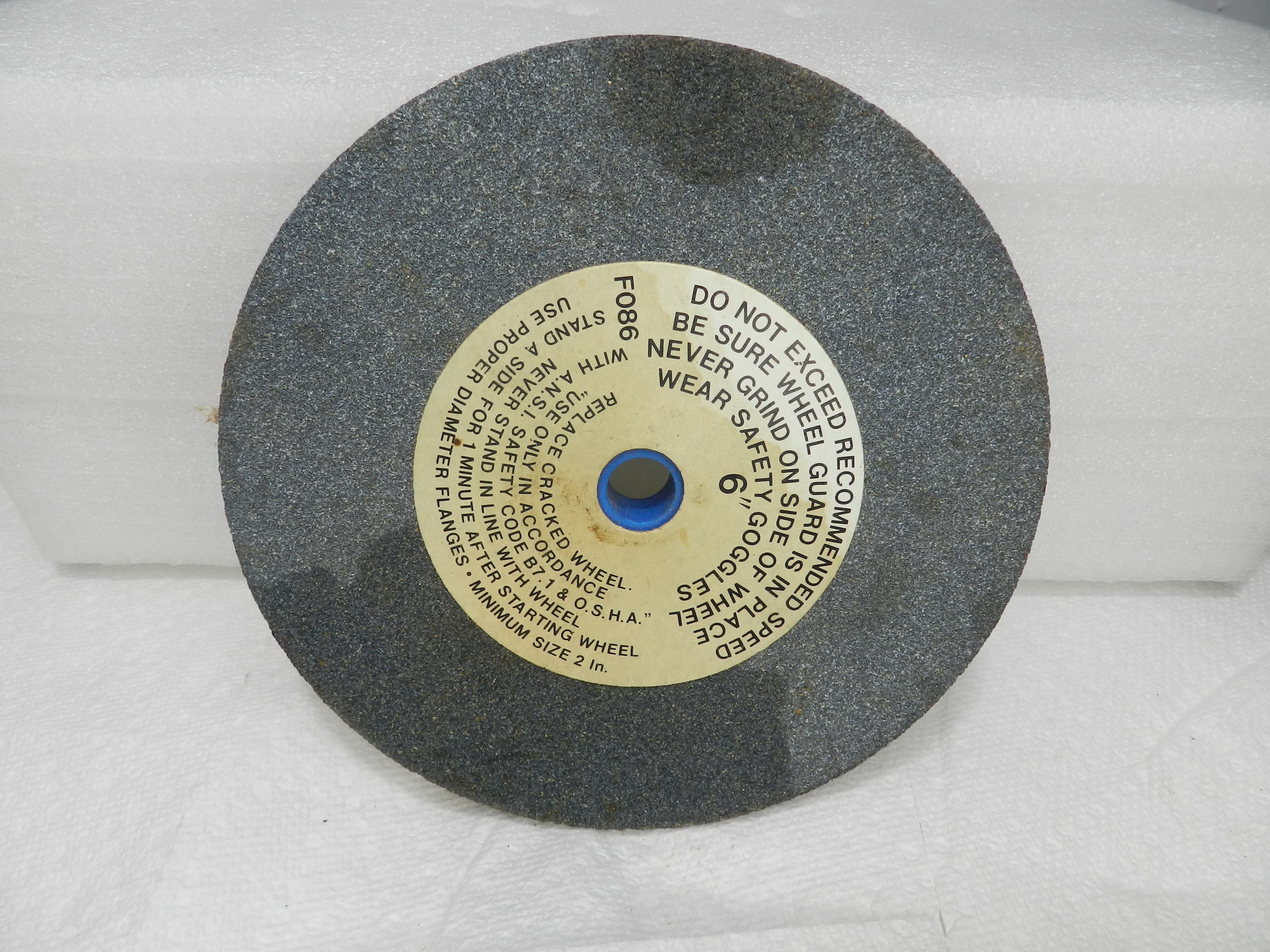 VTG SEARS Craftsman 6”x3/4" Vitrified Grinding Wheel Aluminum Oxide Grit 60 N36J - Thumbnail 2