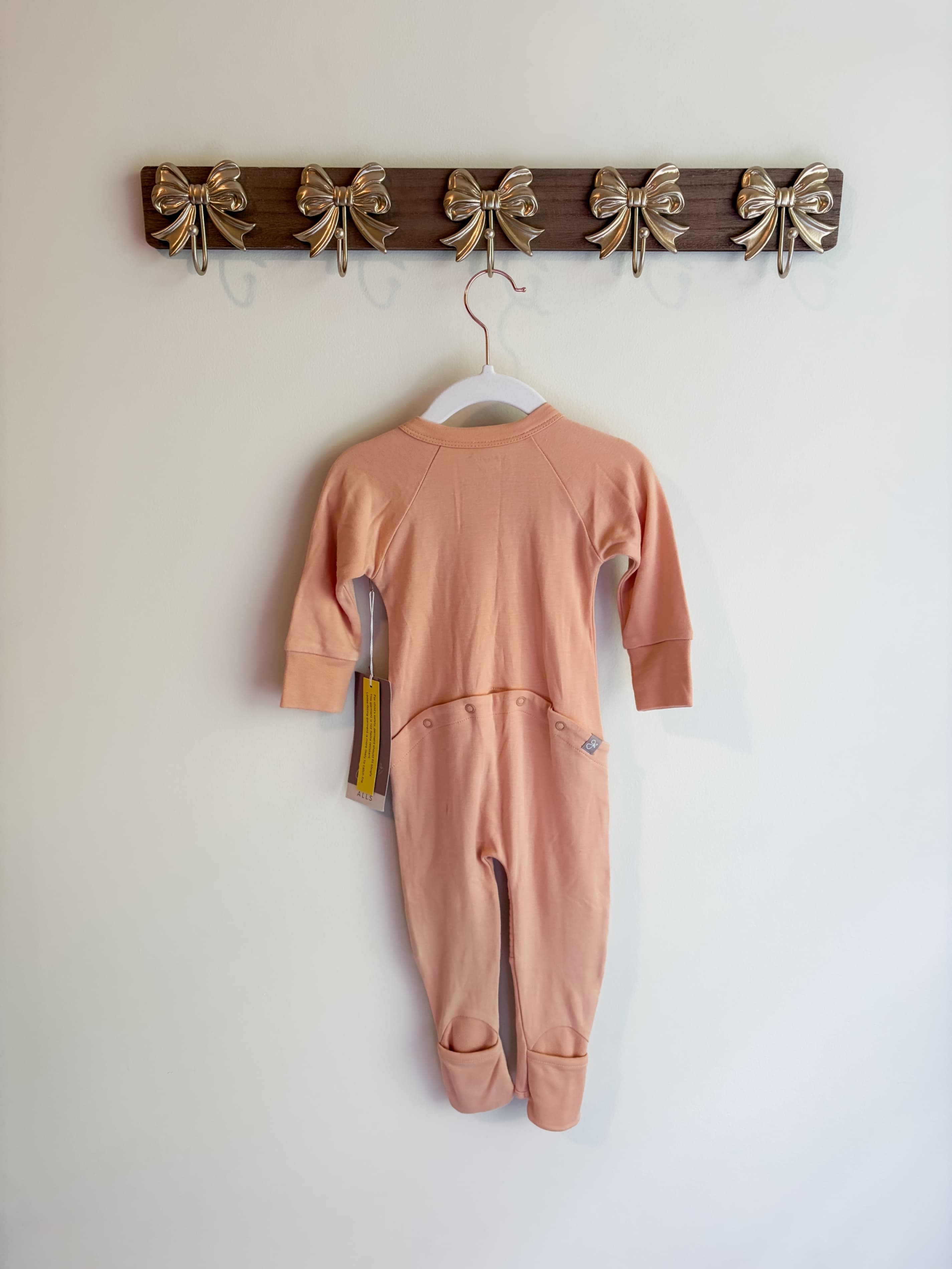 Goumi Kids Organic Cotton Footed Pajamas Size 6-12M - Thumbnail 2