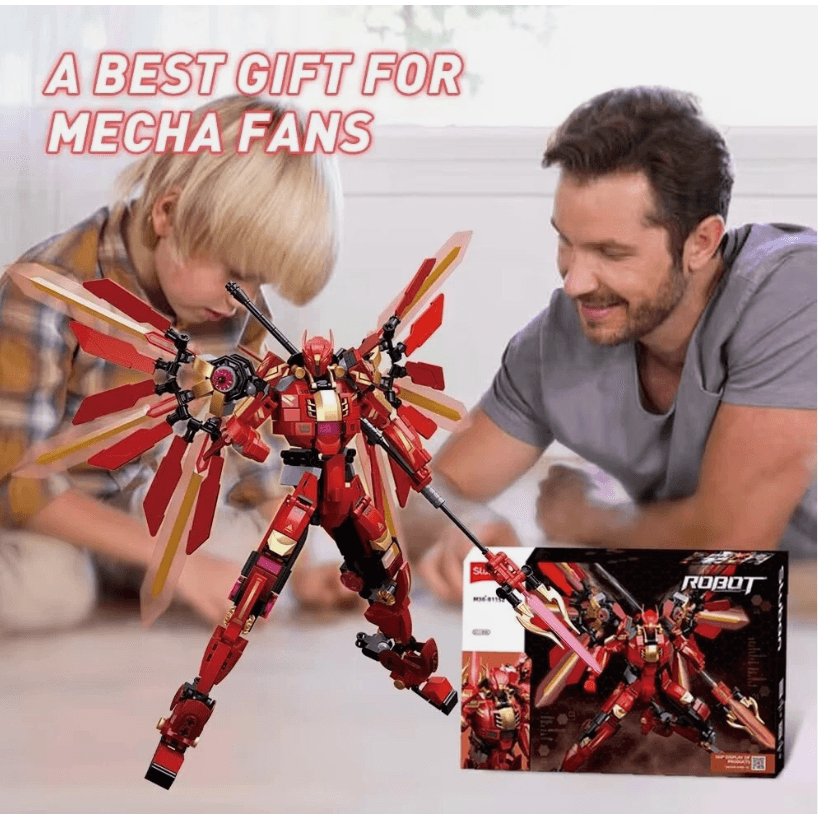 Mech Building Set Samurai Mecha Warriors Building Kit 511 PCS Works w/Lego (N44K - Thumbnail 7