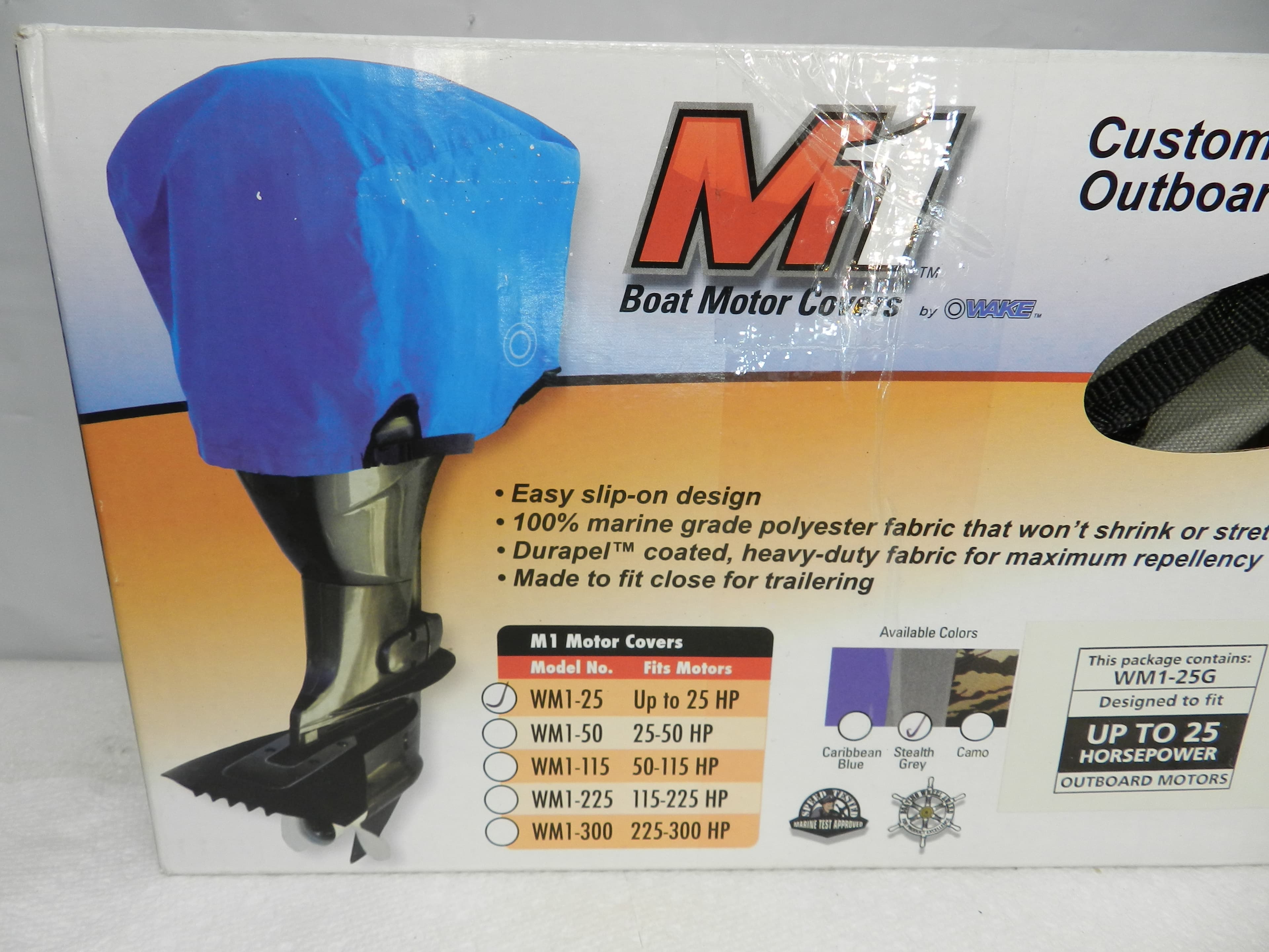 Wake "M1" Boat Motor Cover Outboard Trailerable Marine Grade Engine 25HP  (N45K) - Thumbnail 2