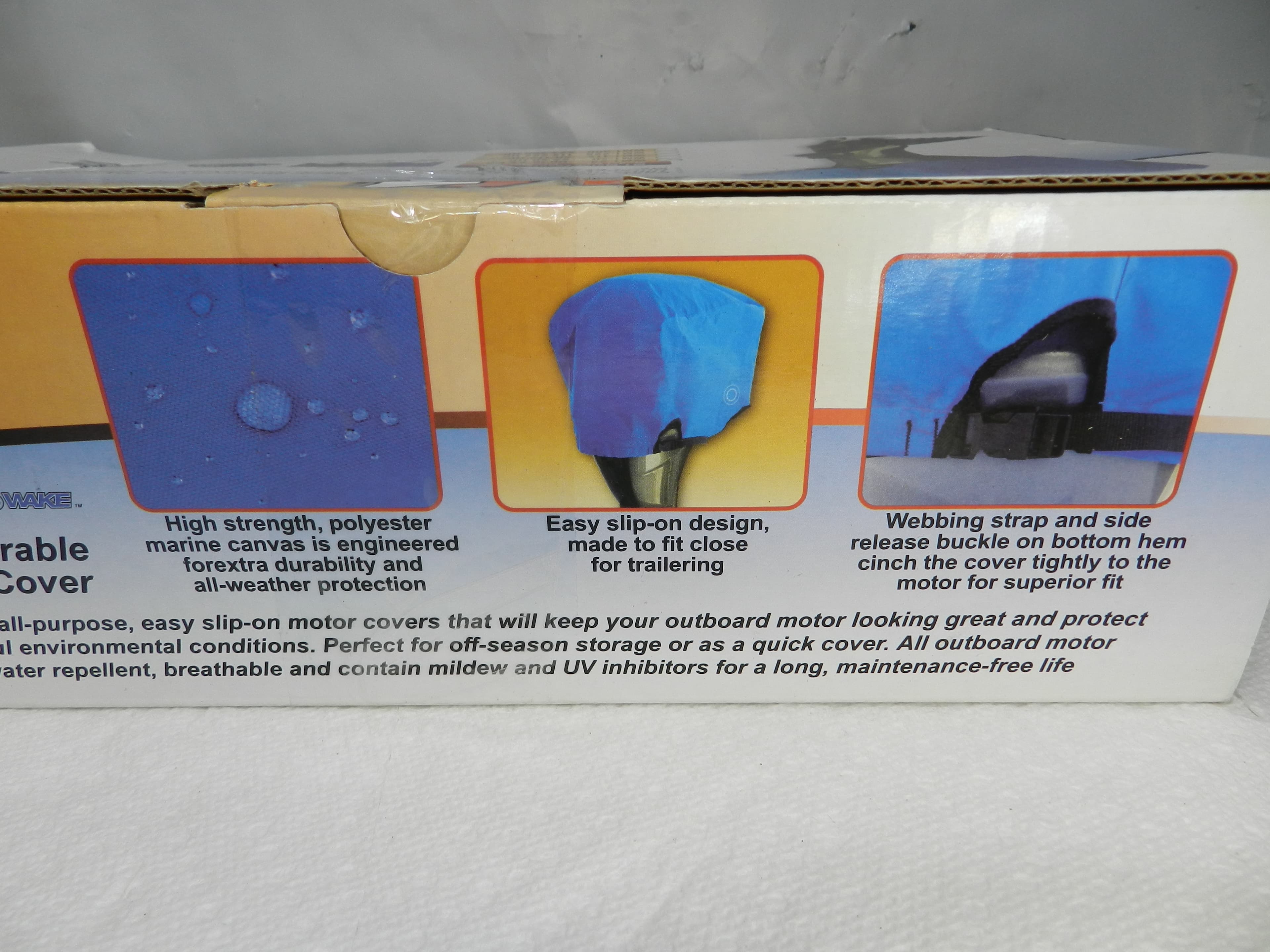 Wake "M1" Boat Motor Cover Outboard Trailerable Marine Grade Engine 25HP  (N45K) - Thumbnail 3