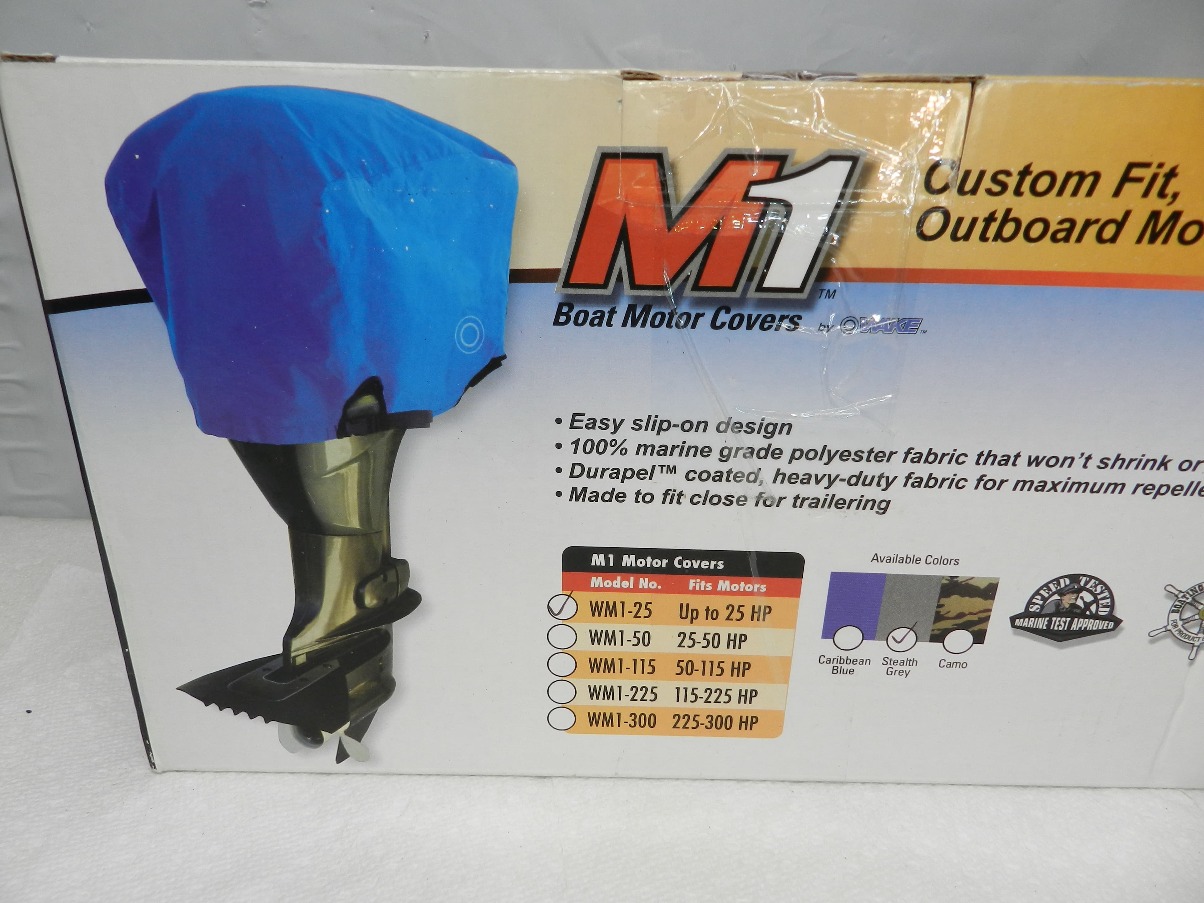 Wake "M1" Boat Motor Cover Outboard Trailerable Marine Grade Engine 25HP  (N45K) - Thumbnail 5