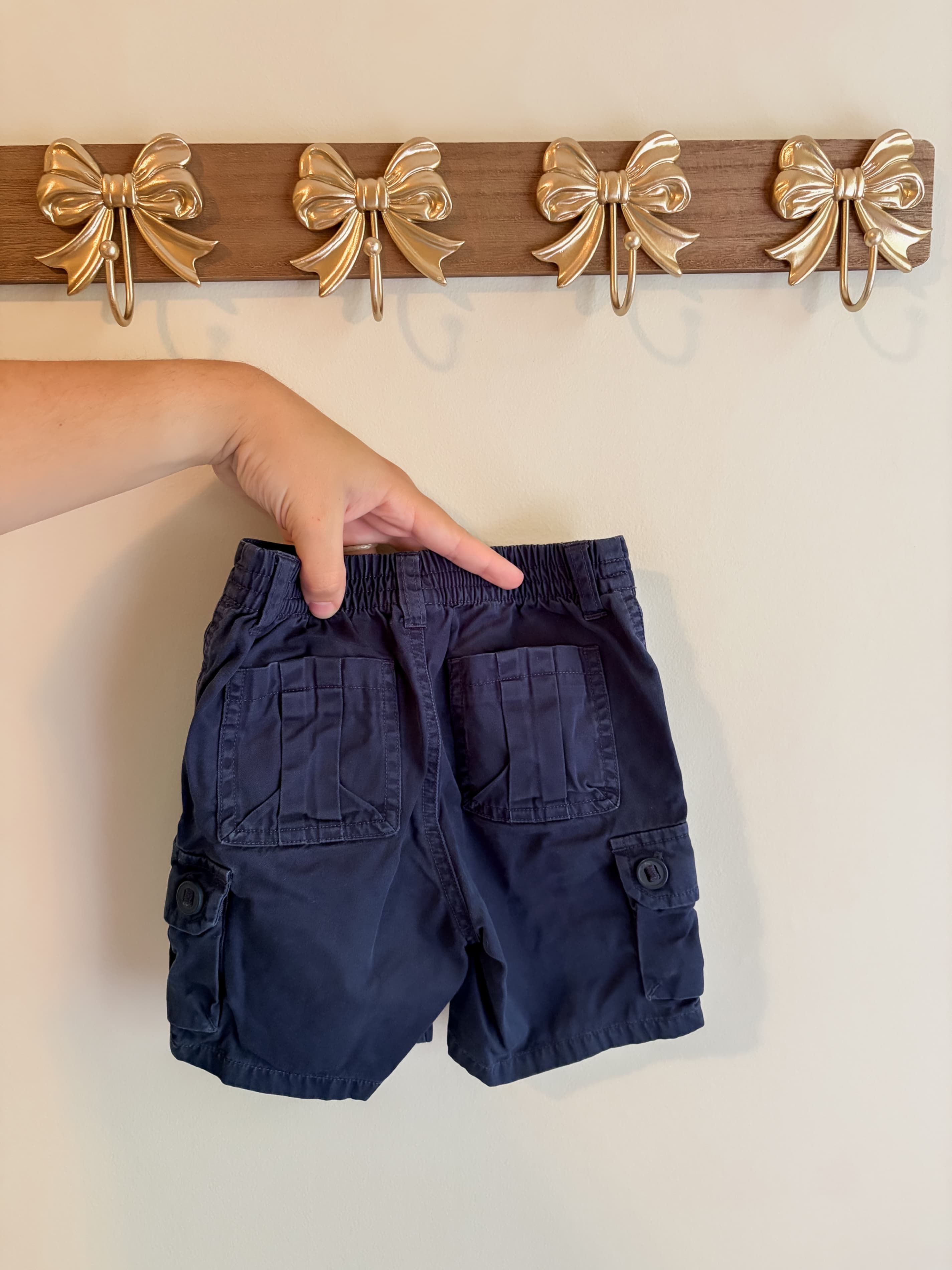 Janie and Jack boys size 18-24 months Navy Cargo Shorts - Thumbnail 2