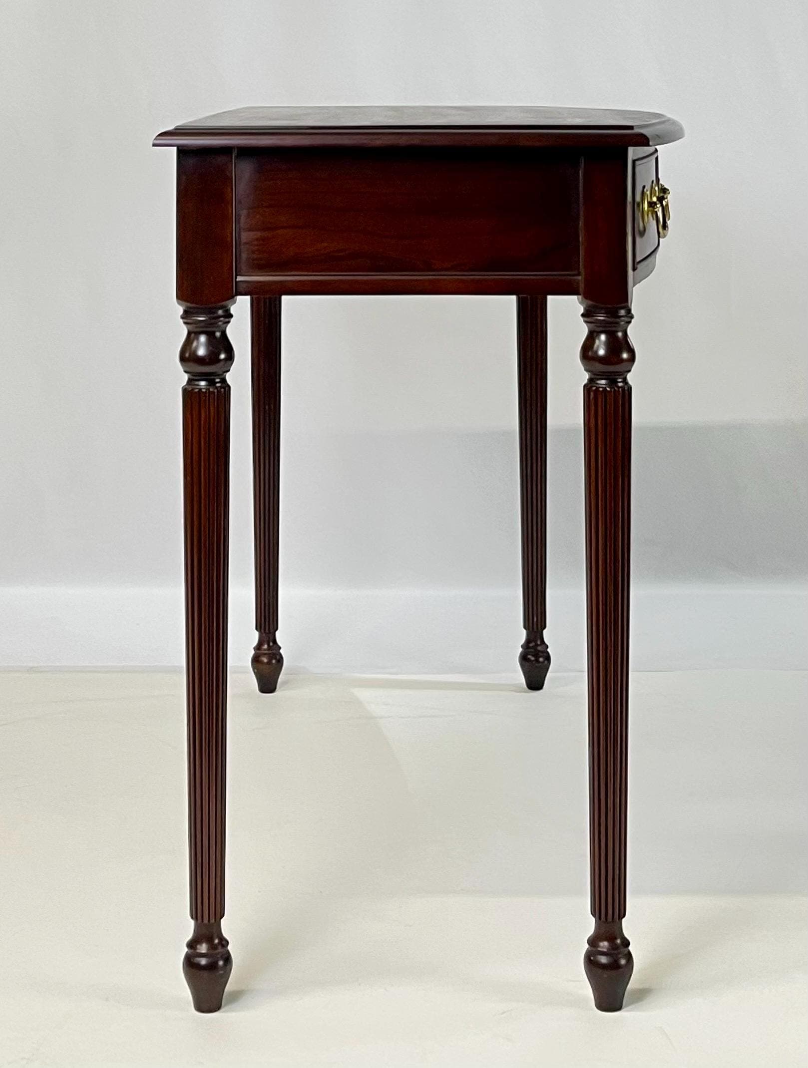 Harden Furniture "Circa 1991" Collector's Edition Cherry Bowfront Console / Writing Desk - Thumbnail 7